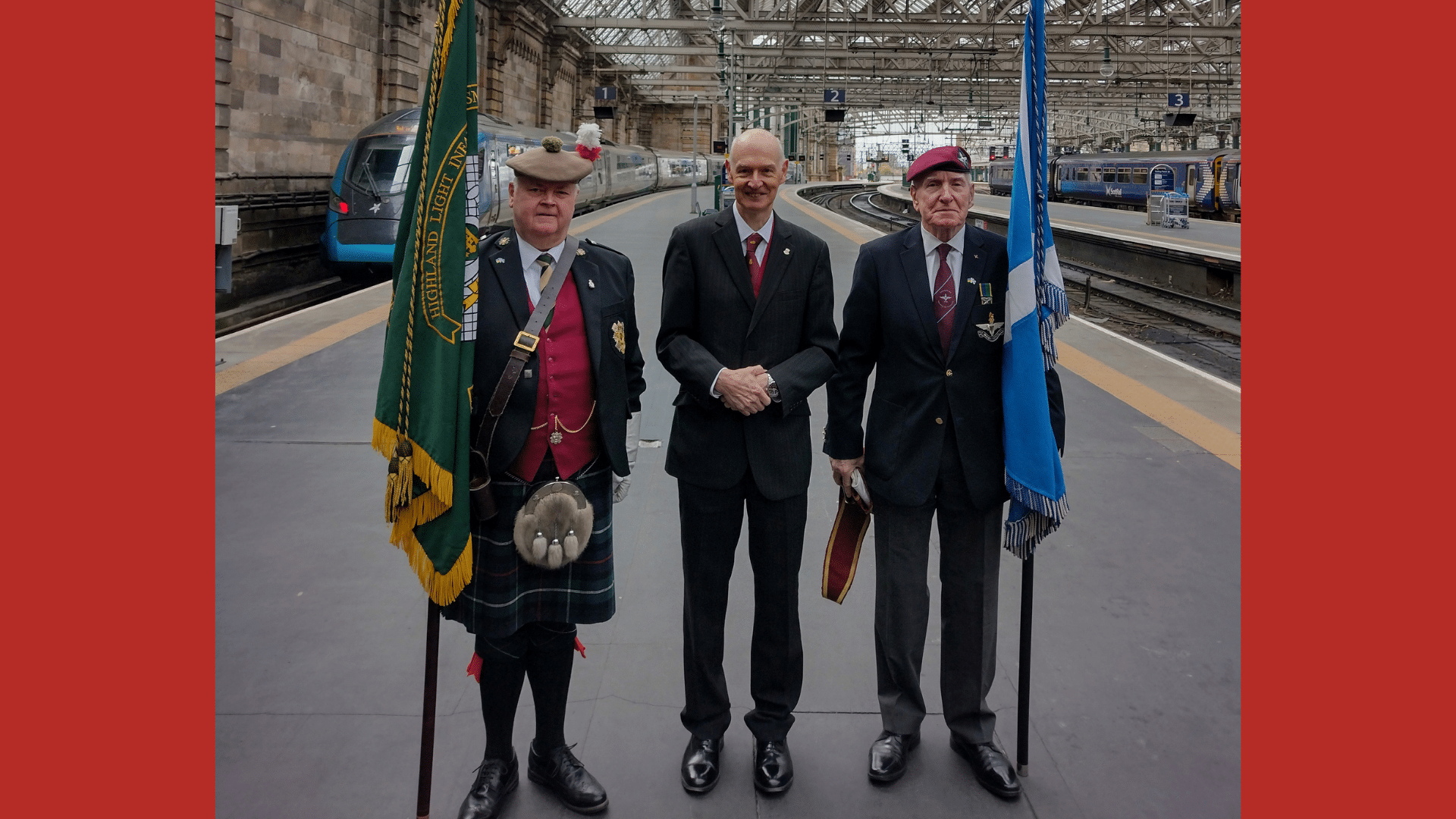 Unveiling of VE Memorial Wall at Glasgow Central Station