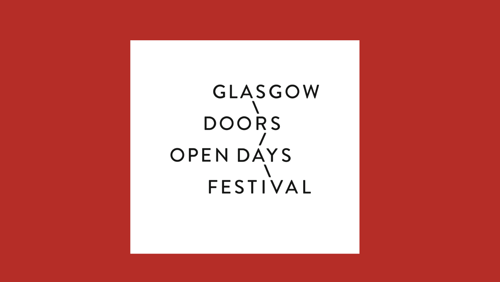 The logo for Glasgow Doors Open Day Festival