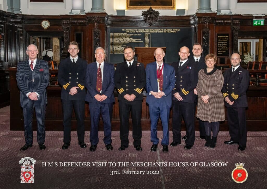 Commander Storton with Directors of the Merchants House